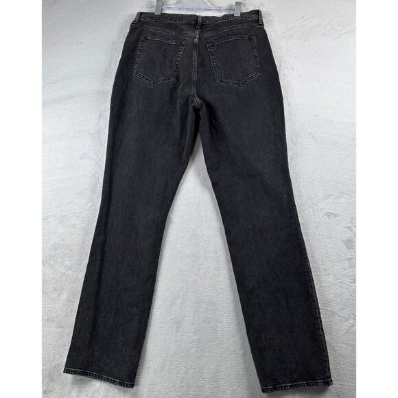 Abercrombie & Fitch 90s Slim Straight Jeans Ultra High Rise Womens 32/14 Black - Picture 2 of 12